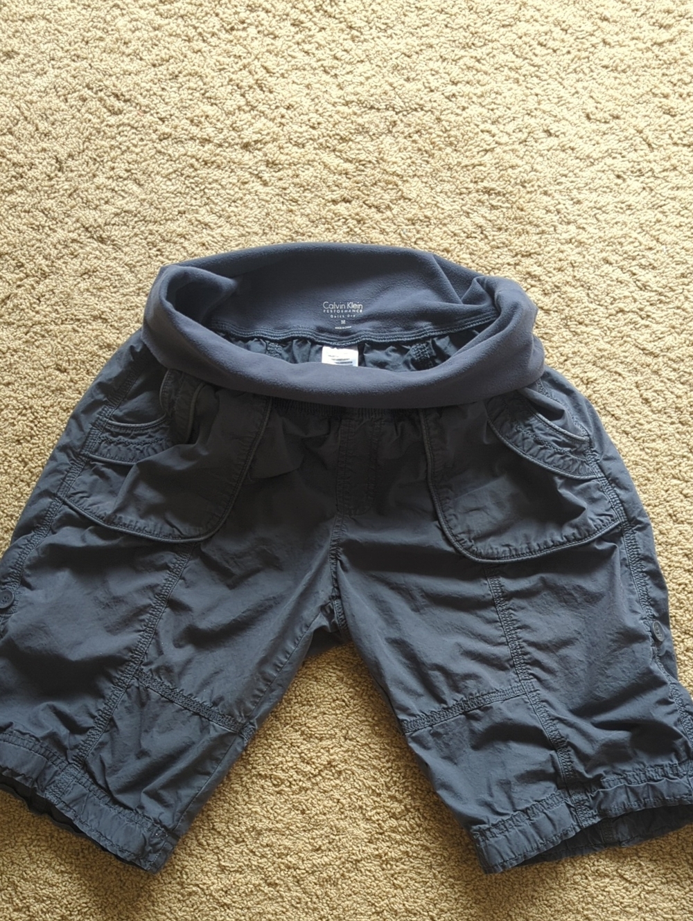 Calvin Klein Dark Gray Cargo Maternity Shorts